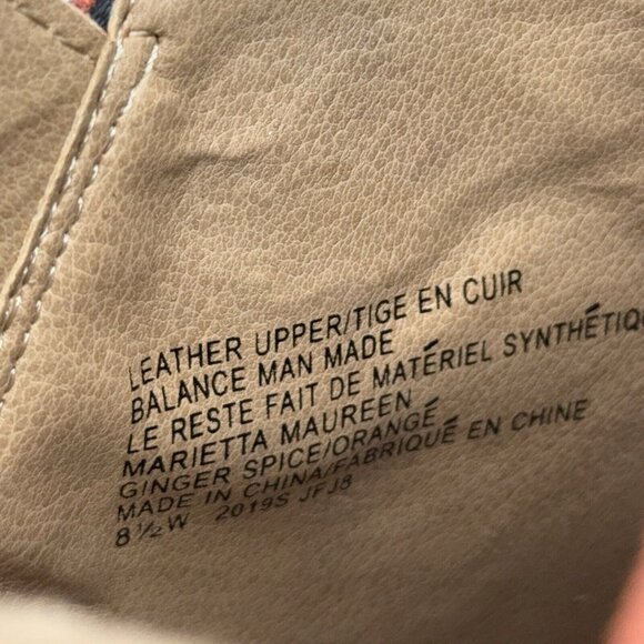 Earth Origins Leather Sandals Maureen Peep Toe Sling Back Ginger Spice  8.5 Wide - Picture 9 of 9